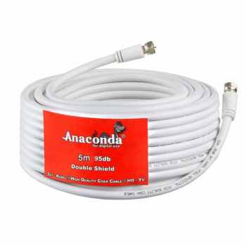 Coaxial cable satellite cable 5m Anaconda antenna cable 2-way shielded Full HD DvbT 3D satellite antenna coaxial TV CCS coax cable