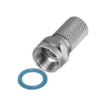 F-connector 7mm with rubber sealing ring for satellite coaxial cable Screwable connector for antenna cable 7mm Satellite antenna installation