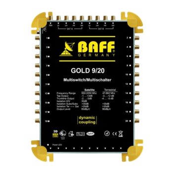 Multiswitch 9/20 BAFF Digital HD Sat Distributor 9-20 Multiswitch 2 Satellite 20 Receiver FullHD HDTV 3D 20x Output