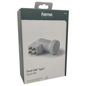 Sat LNB Universal Quattro HAMA Lypsi 00179501 ​​White Multiswitch LNB 4 Connection 0.3dB Full HD TV 3D Digital Satellite LNB