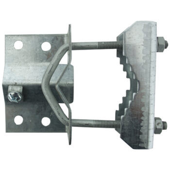 Mast base clamp Sat with toothed clamp BAFF Mast ground clamp Satellite antenna mast clamp steel hot-dip galvanized Ø 38-60mm
